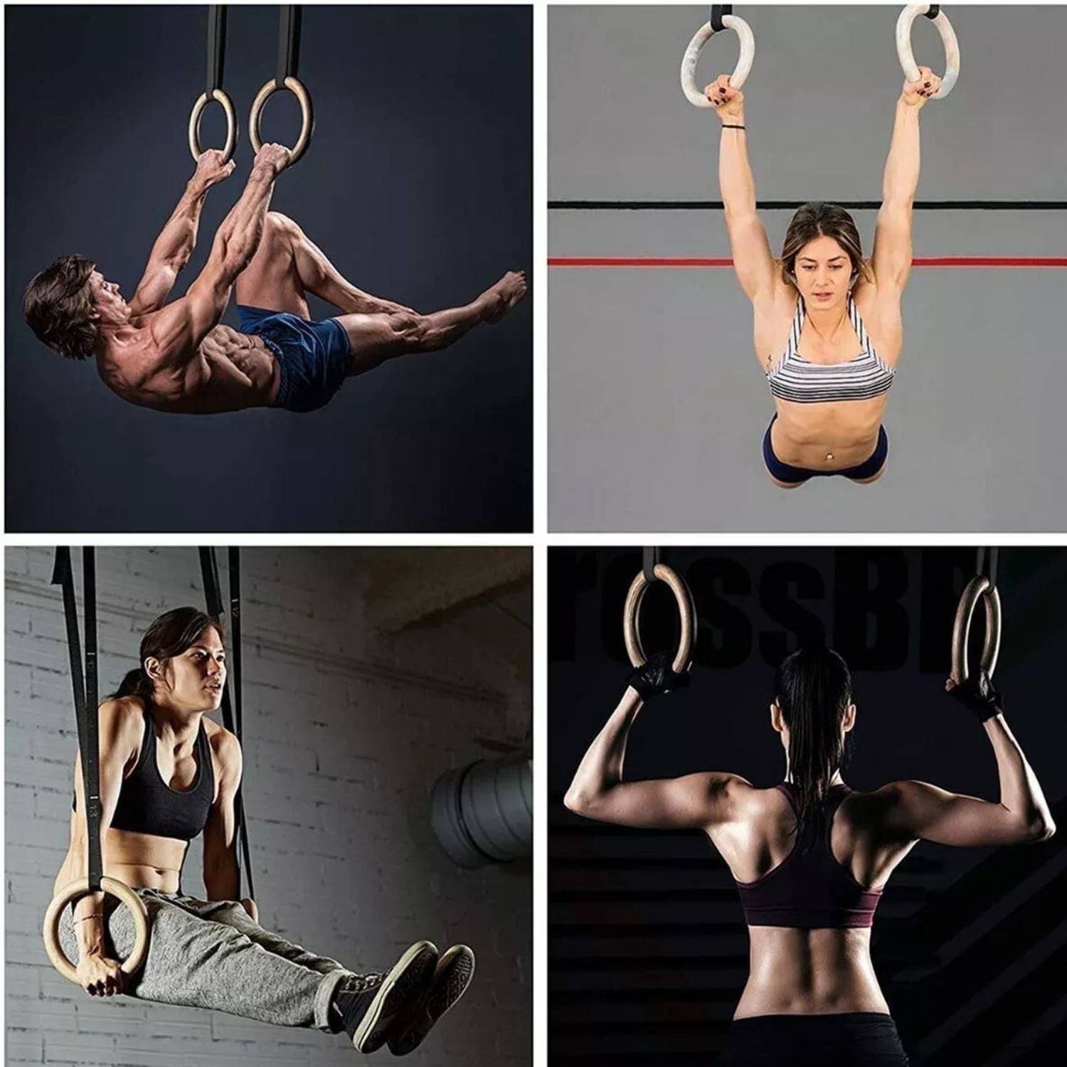 ANILLAS IMPORTCLICK DEP.95 OLÍMPICAS MADERA GIMNASIA CROSSFIT CALISTENIA - 7