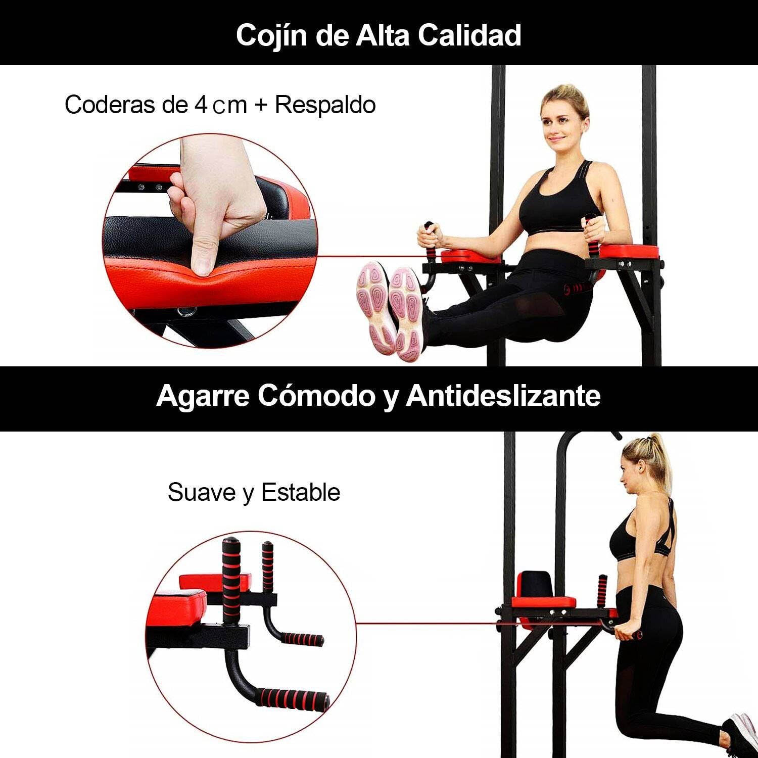 BARRAS MULTIFUNCIONAL IMPORTCLICK DEP.102 GIMNASIO MÁQUINAS ABDOMINALES 7 NIVELES ALTURA - 5