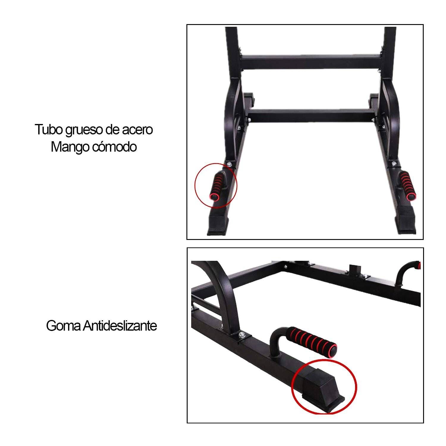 BARRAS MULTIFUNCIONAL IMPORTCLICK DEP.102 GIMNASIO MÁQUINAS ABDOMINALES 7 NIVELES ALTURA - 6