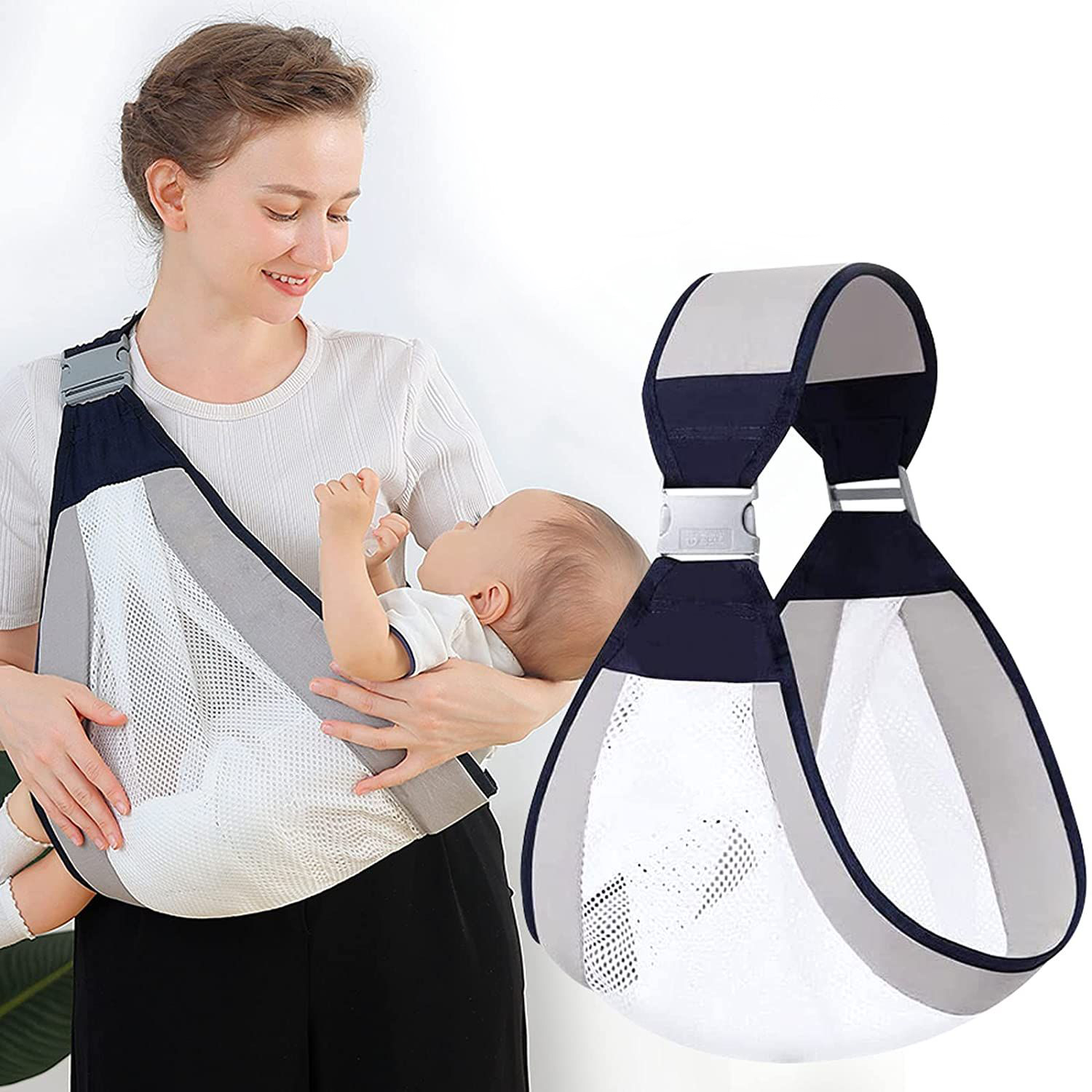 PORTABEBÉ IMPORTCLICK INF.61 FULAR CANGURO ERGONÓMICO VERDE - 4