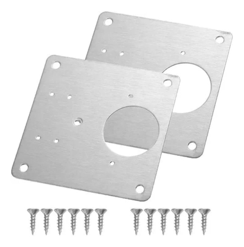 SET IMPORTCLICK 2 PLACAS REPARACIÓN BISAGRA PUERTA ARMARIO MUEBLE HOG.437 - 1