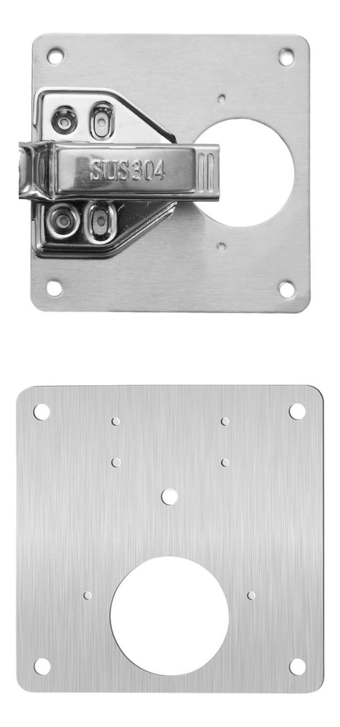 SET IMPORTCLICK 2 PLACAS REPARACIÓN BISAGRA PUERTA ARMARIO MUEBLE HOG.437 - 2