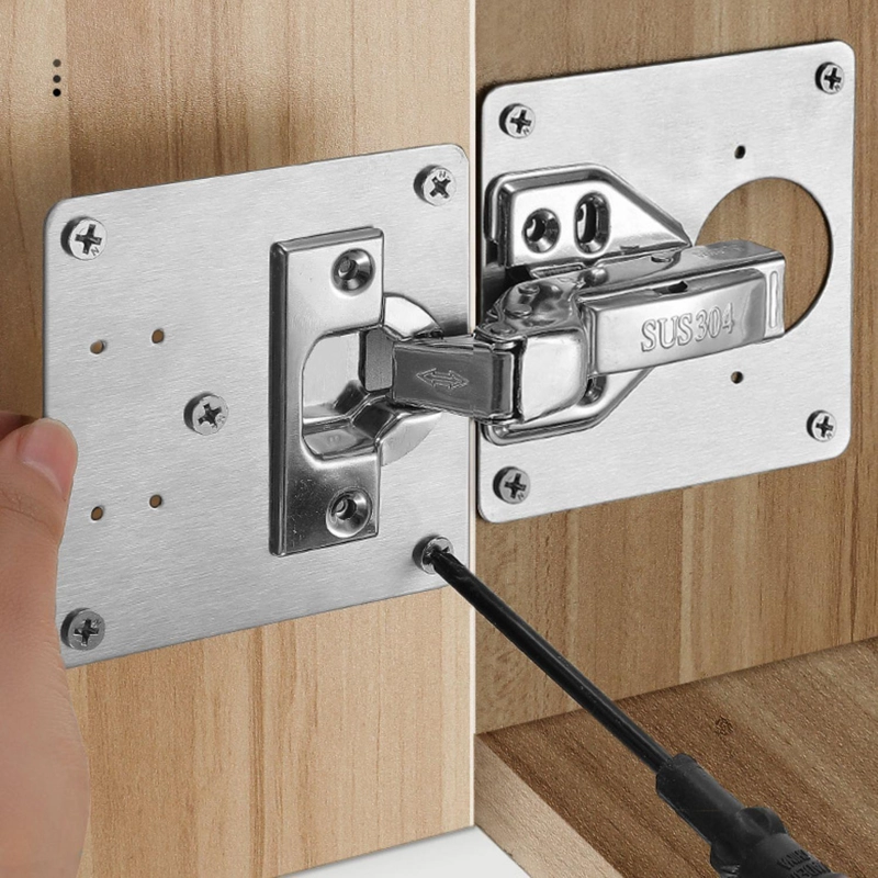 SET IMPORTCLICK 2 PLACAS REPARACIÓN BISAGRA PUERTA ARMARIO MUEBLE HOG.437 - 5