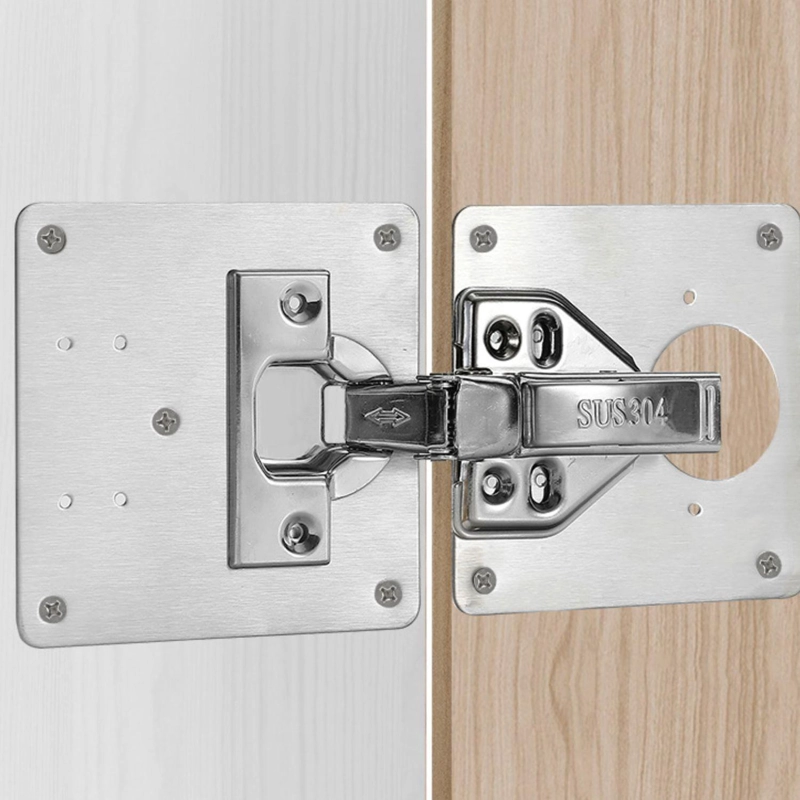 SET IMPORTCLICK 2 PLACAS REPARACIÓN BISAGRA PUERTA ARMARIO MUEBLE HOG.437 - 7
