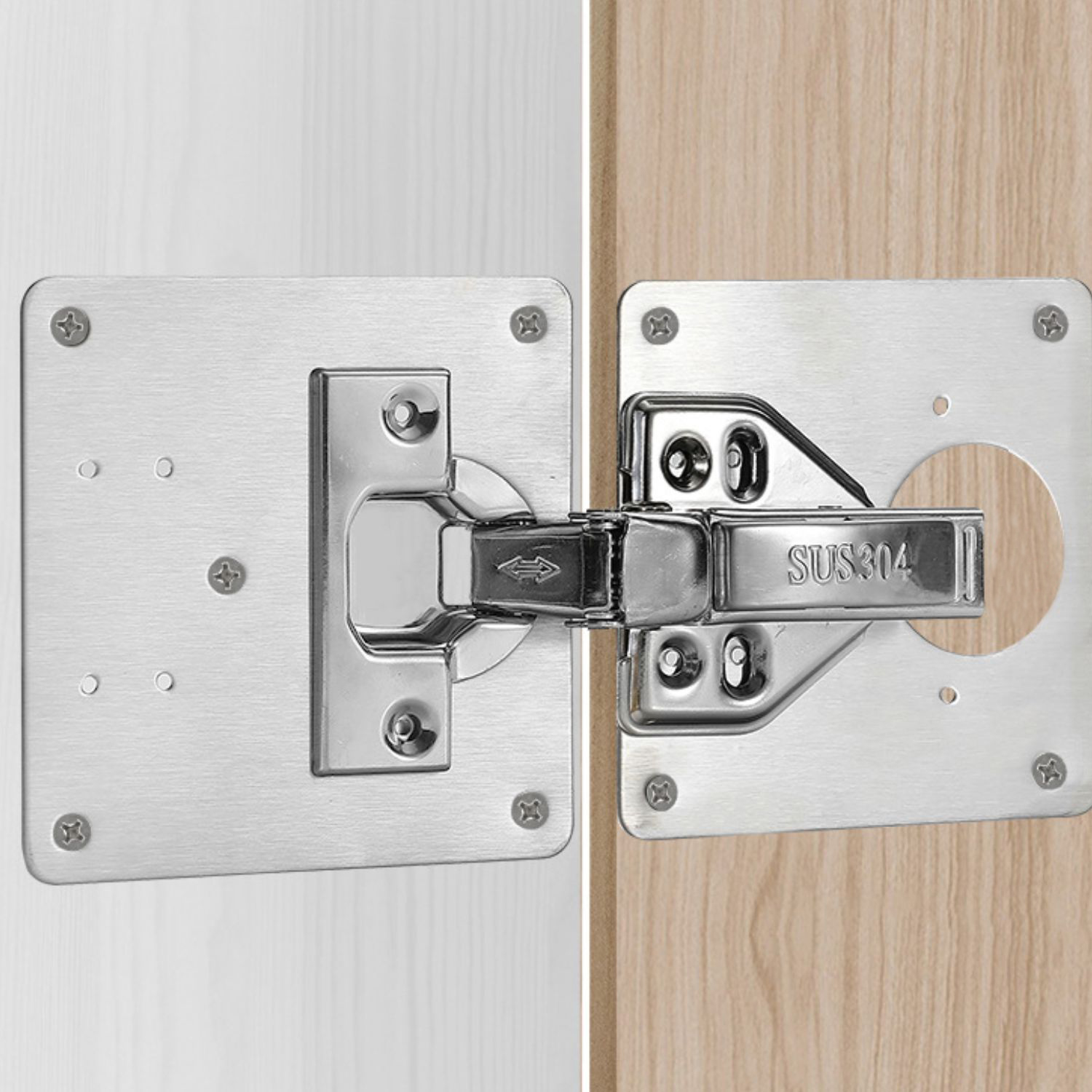 SET IMPORTCLICK 2 PLACAS REPARACIÓN BISAGRA PUERTA ARMARIO MUEBLE HOG.437 - 7
