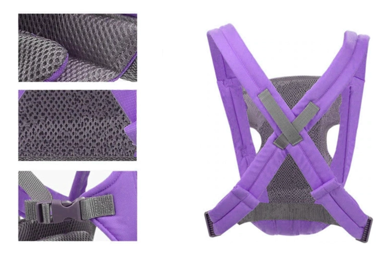 MOCHILA IMPORTCLICK INF.65 PORTABEBÉS ERGONÓMICA ACOLCHADO VIOLETA - 5