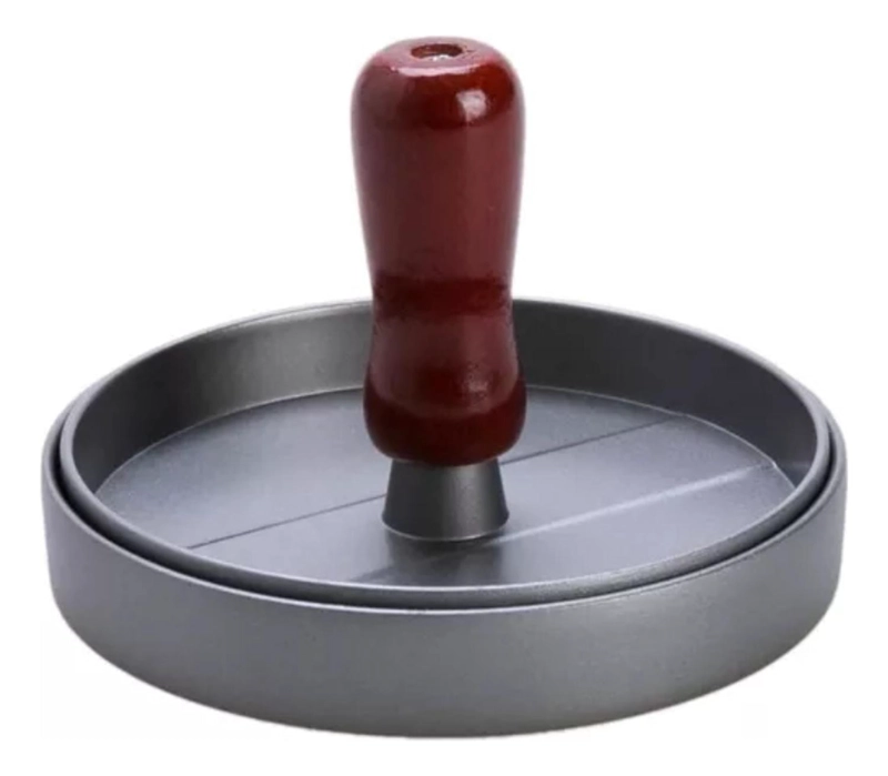 PRENSA HAMBURGUESAS MOLDE ANTIADHERENTE 12 CM ASADO PARRILLA - 1