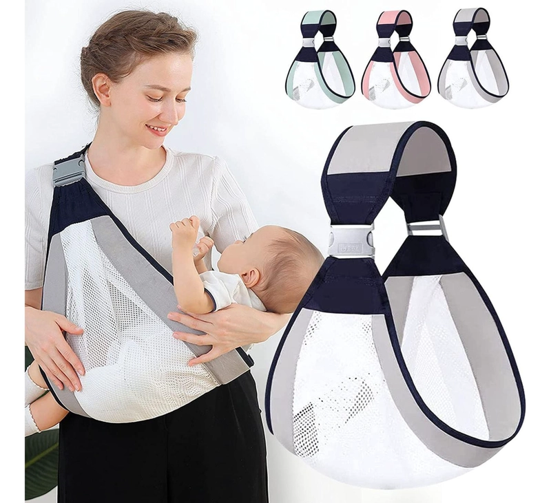 PORTABEBÉ IMPORTCLICK INF.62 FULAR CANGURO ERGONÓMICO GRIS - 4