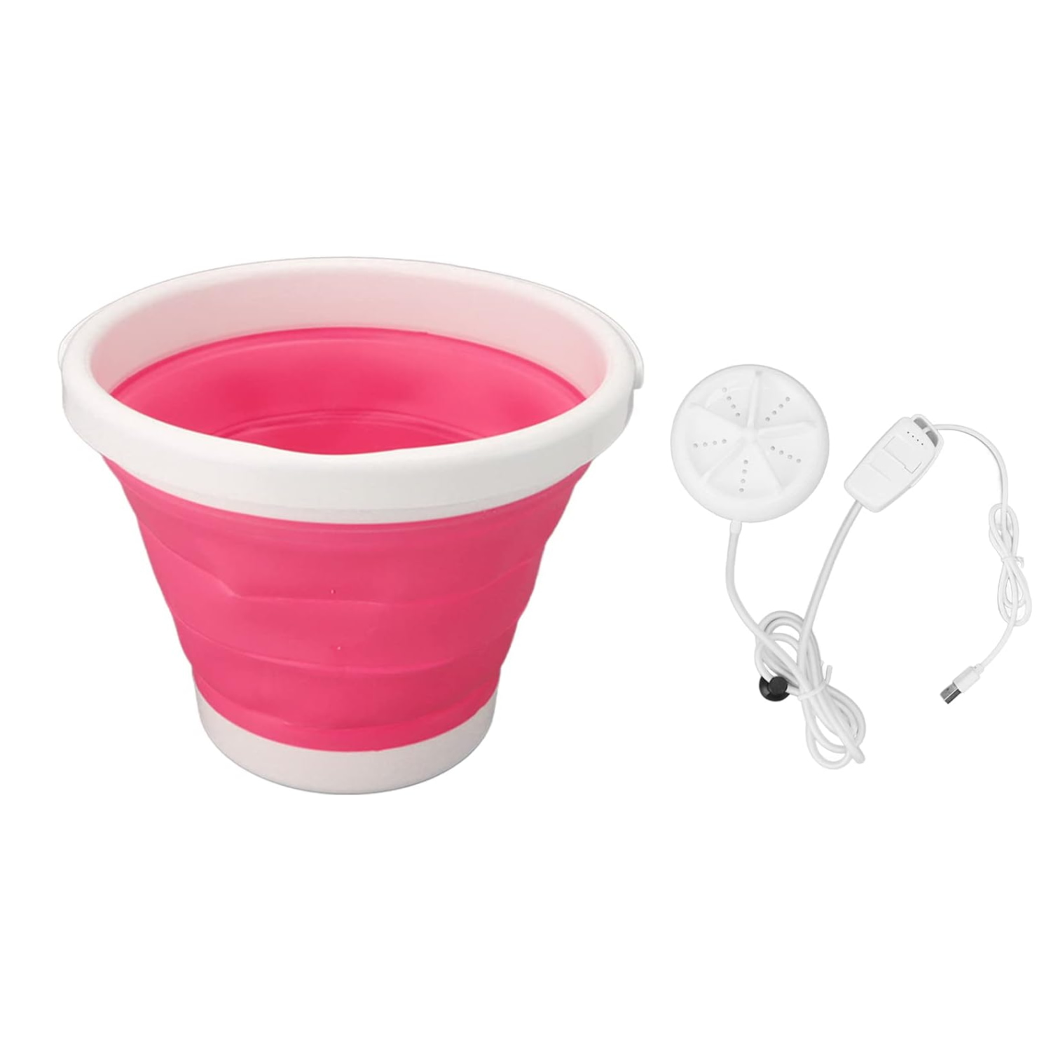 LAVADORA IMPORTCLICK PORTÁTIL LIMPIEZA PLEGABLE 18 WATT ROSADO - 4