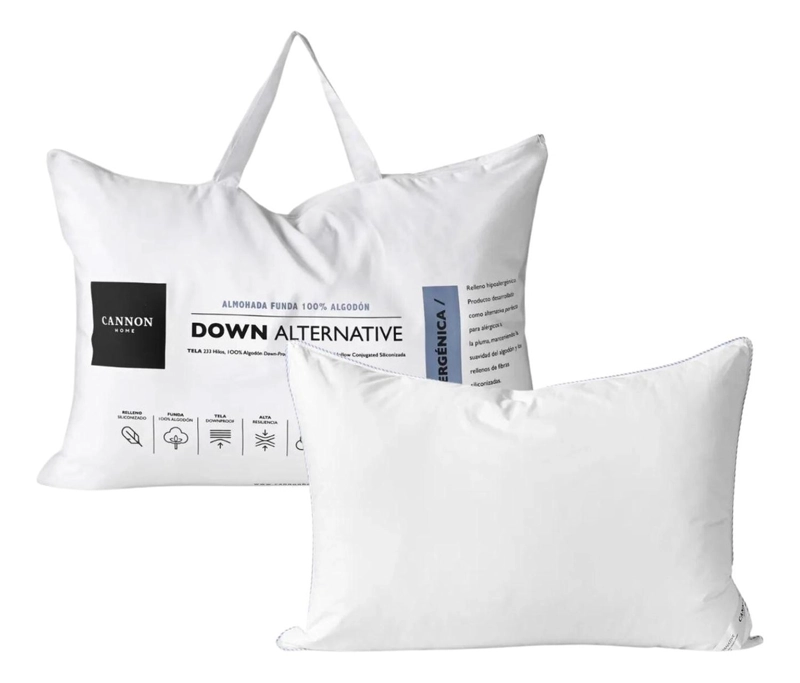 PACK 2 ALMOHADAS IMPORTCLICK DOWN ALTERNATIVE CANNON KING 90 X 50 CM BLANCO - 1