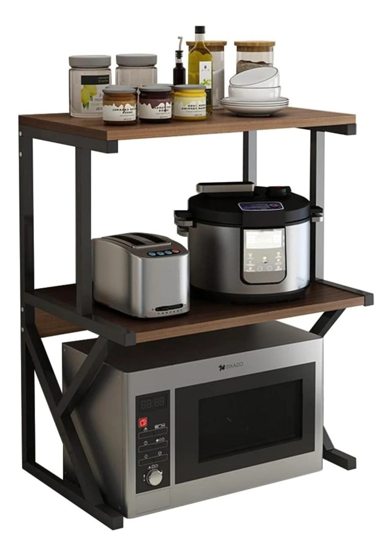 ESTANTE IMPORTCLICK HOG.887 RACK COCINA MICROONDAS ORGANIZADOR 64X54X37 CM NEGRO - 2