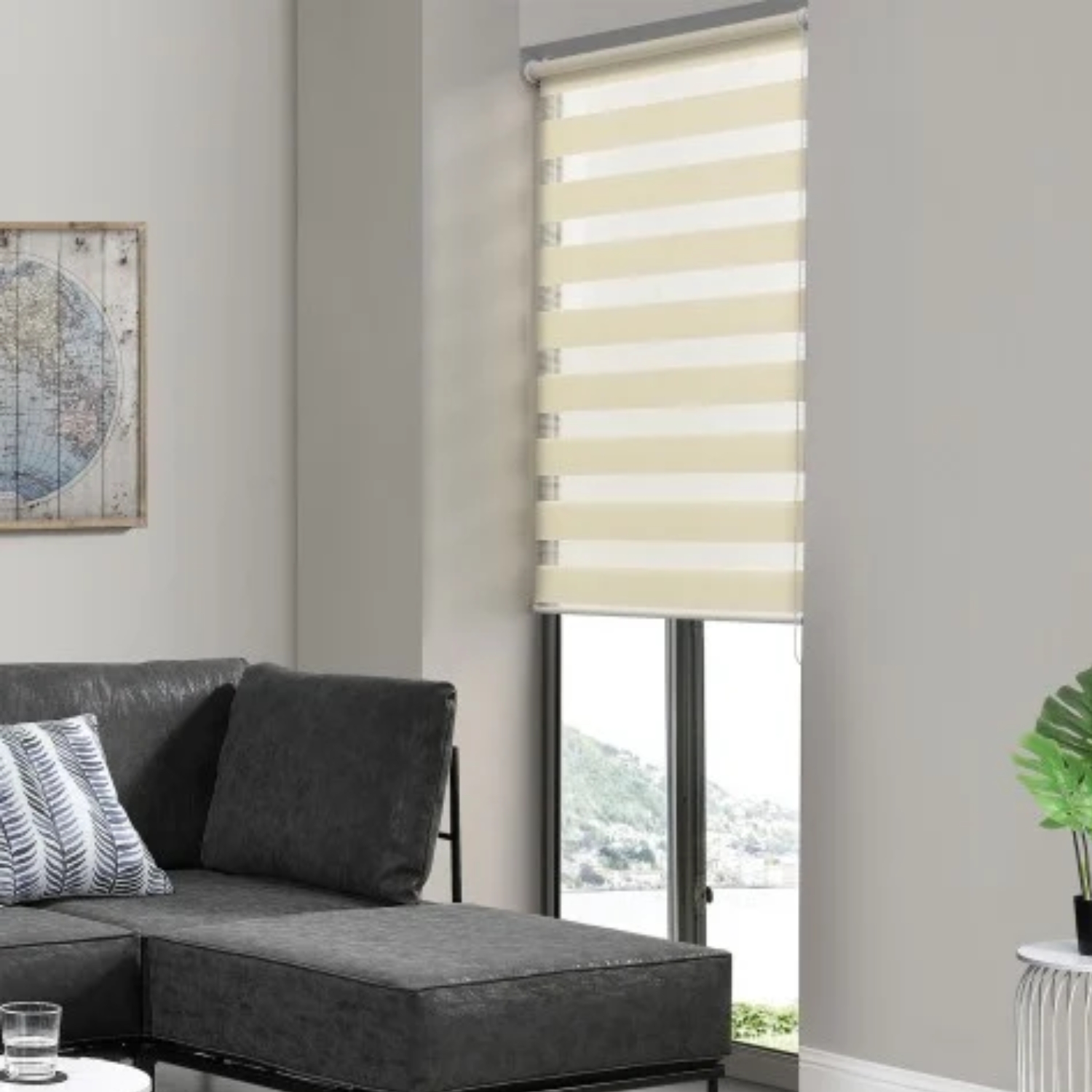 CORTINA ROLLER PERSIANA DÚO BEIGE 105X220 CM - 3