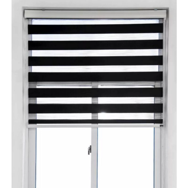 CORTINA ROLLER DÚO ZEBRA NEGRA 200X220 CM - 2