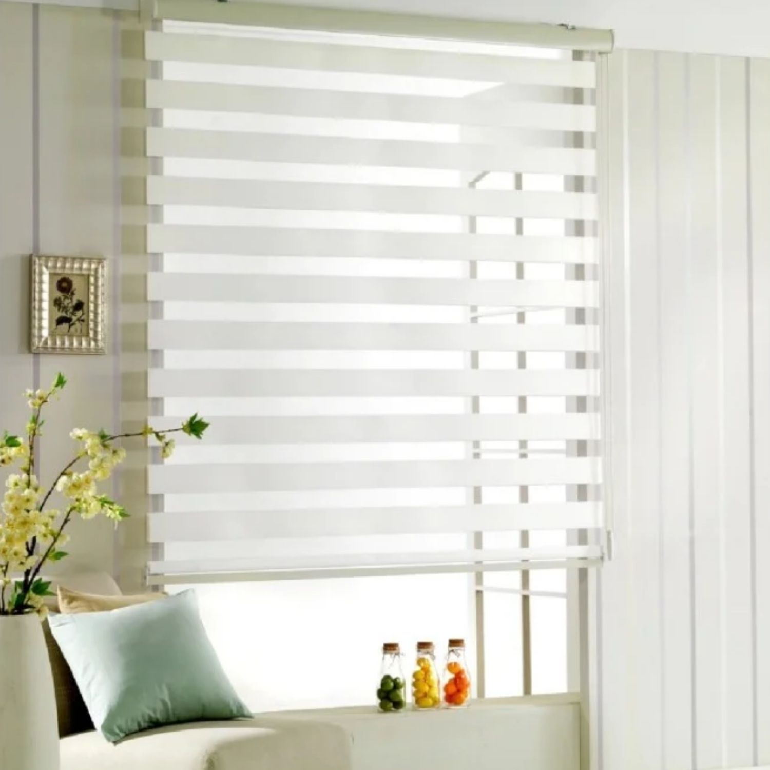 CORTINA ROLLER PERSIANA DÚO BLANCA 120X220 CM - 4