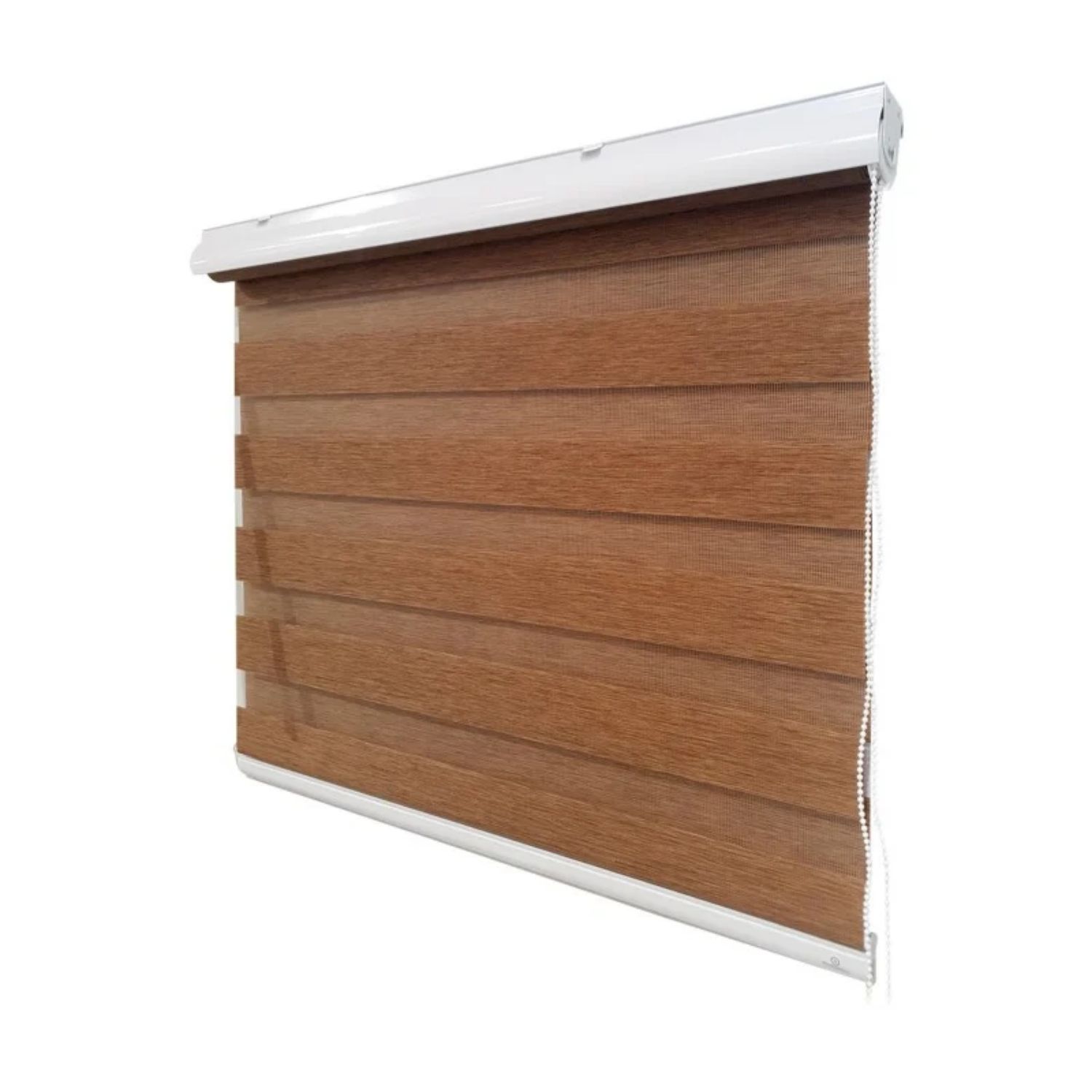 CORTINA ROLLER DÚO MADERA CAFÉ 90X220 CM - 1