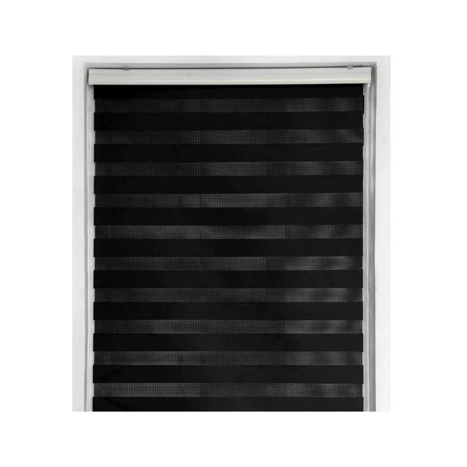 CORTINA ROLLER DÚO ZEBRA NEGRA 120X220 CM - 1