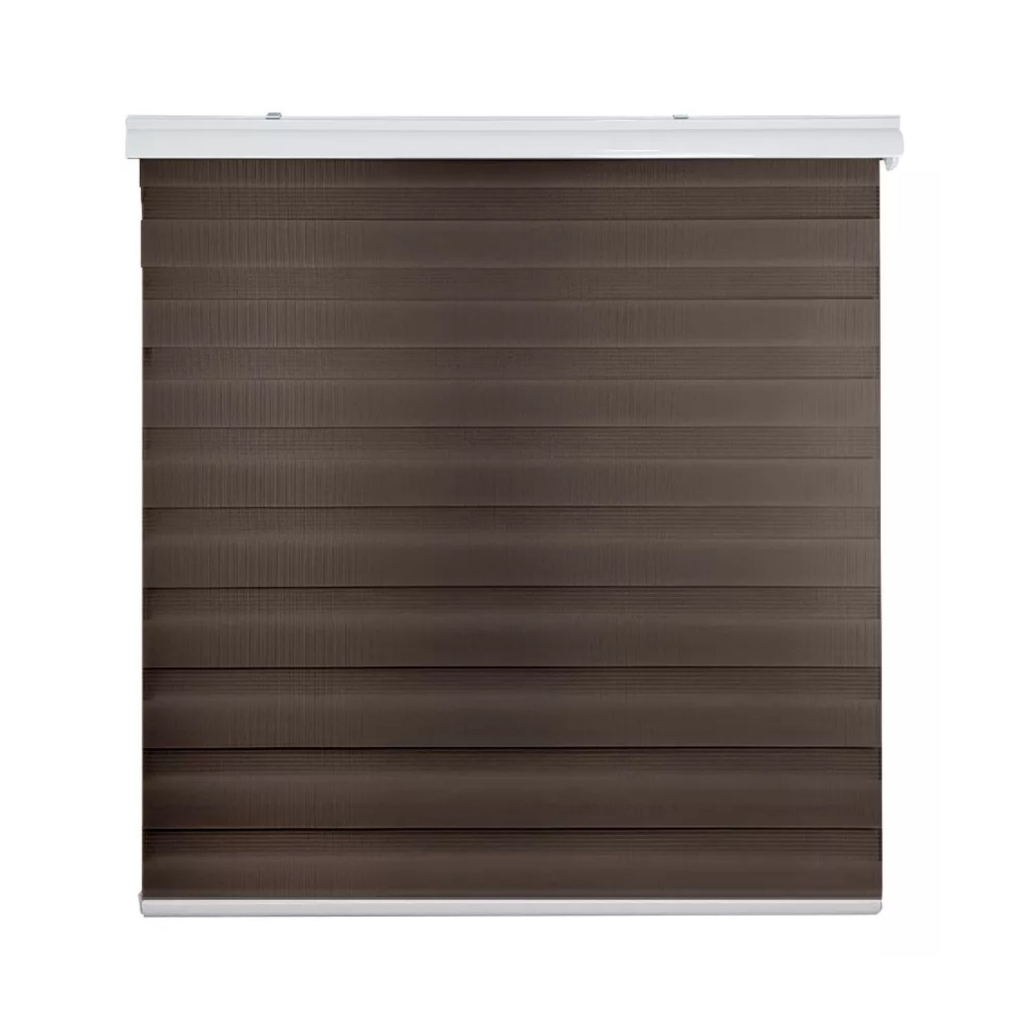 CORTINA ROLLER DÚO ZEBRA DÍA NOCHE CAFÉ OSCURO 120 X 200 CM - 1
