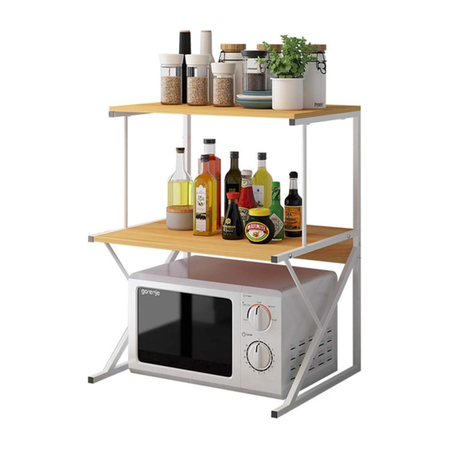 ESTANTE IMPORTCLICK HOG.888 RACK COCINA MICROONDAS ORGANIZADOR 64X54X37 CM BLANCO - 1