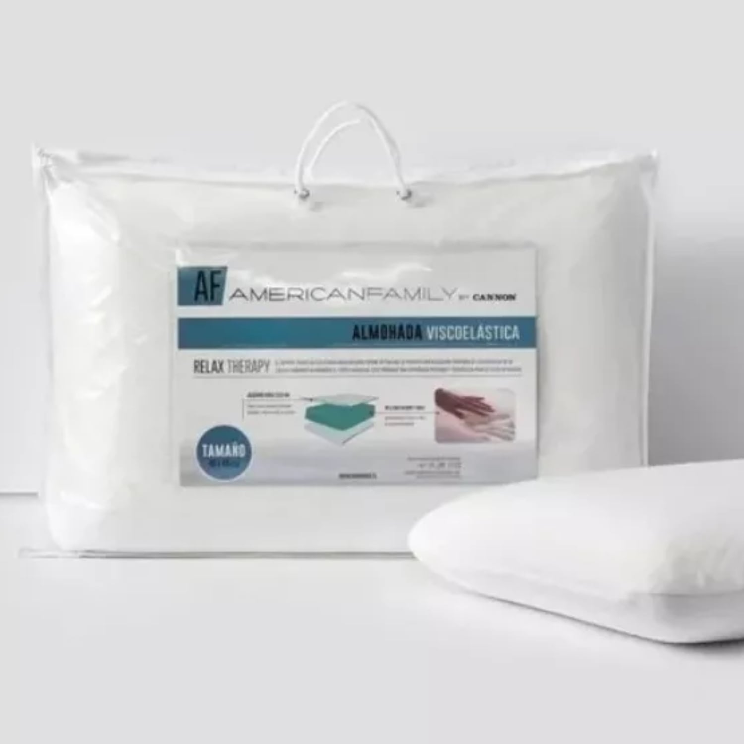 PACK 2 ALMOHADAS IMPORTCLICK VISCOELÁSTICA MEMORY CANNON 60 X 40 CM BLANCO - 5
