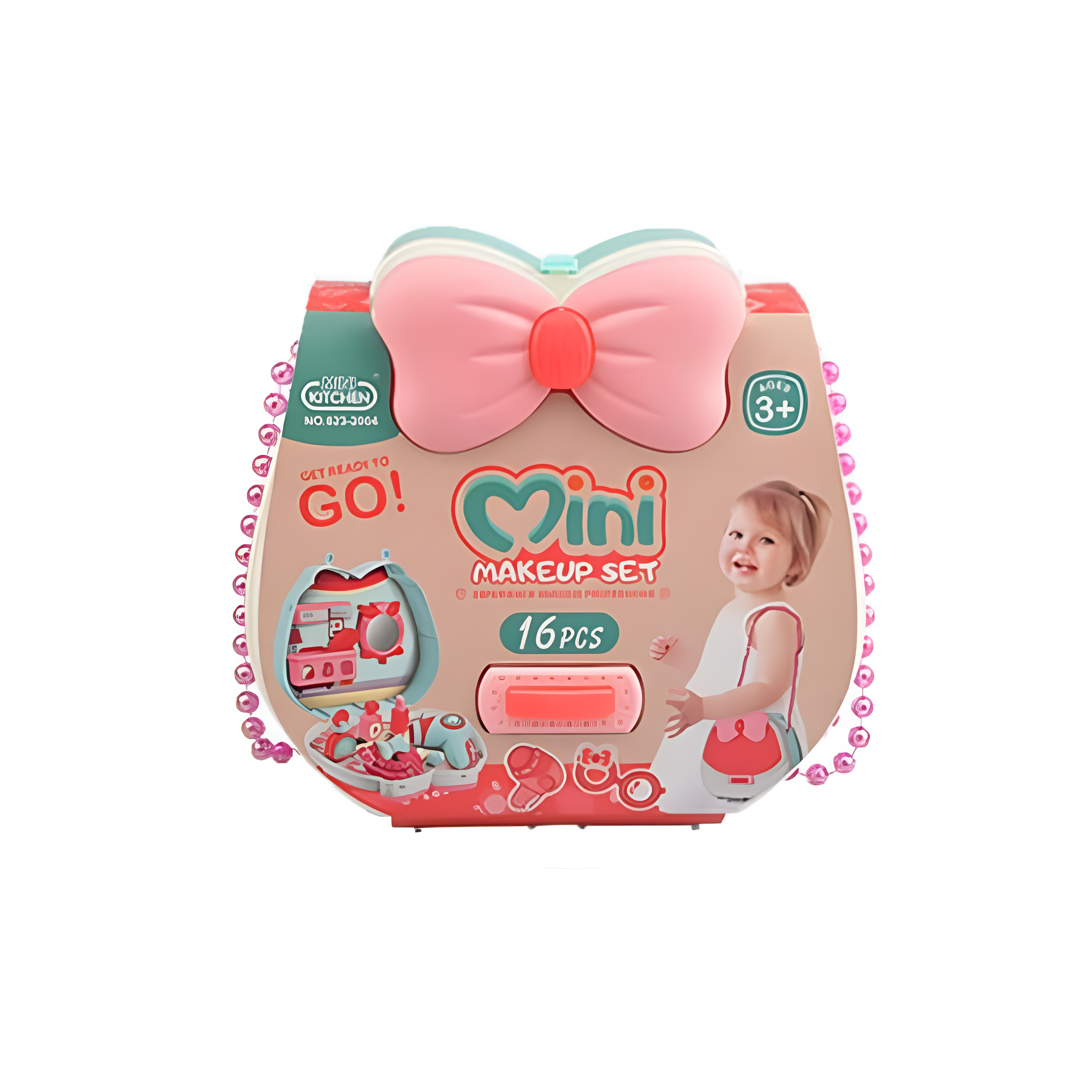 KIT IMPORTCLICK BOLSO MINI MAKE UP MAQUILLAJE INFANTIL APRENDIZAJE 16 PIEZAS - 2