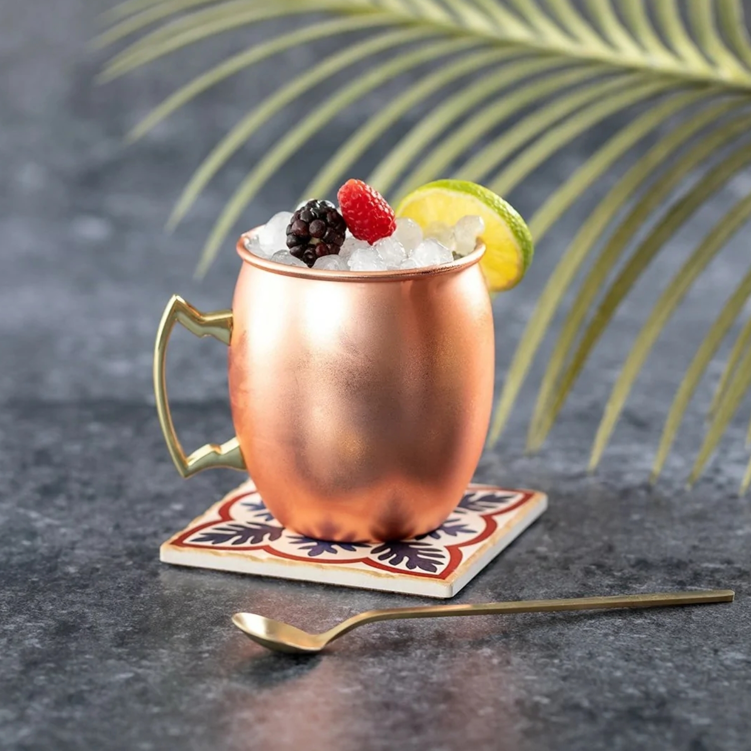 MUG COCTELES VASO MOSCOW MULE ACERO INOXIDABLE KEYNES 500 ML COBRE - 5