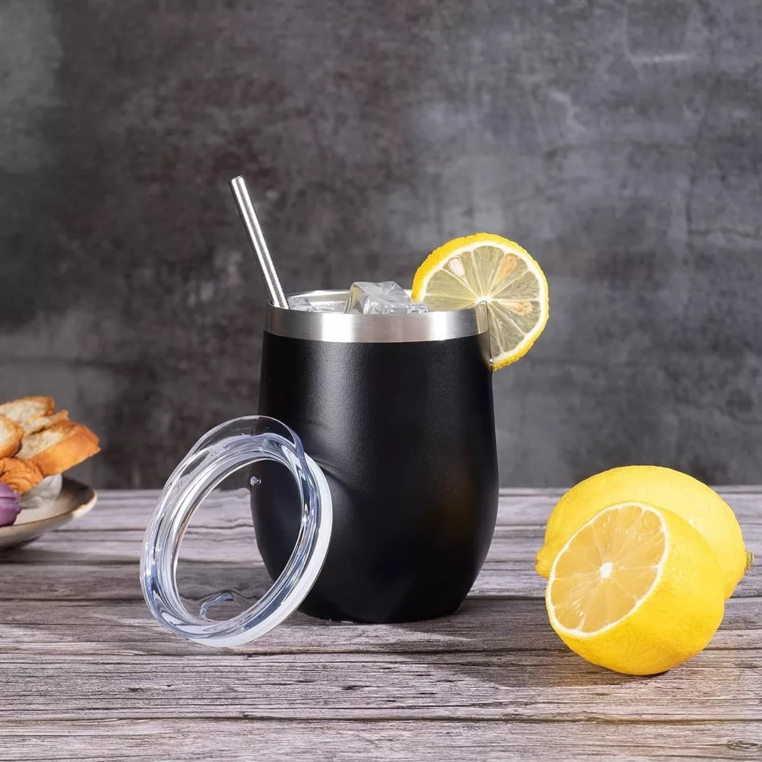 VASO MUG TÉRMICO ACERO INOXIDABLE 360 ML NEGRO - 3