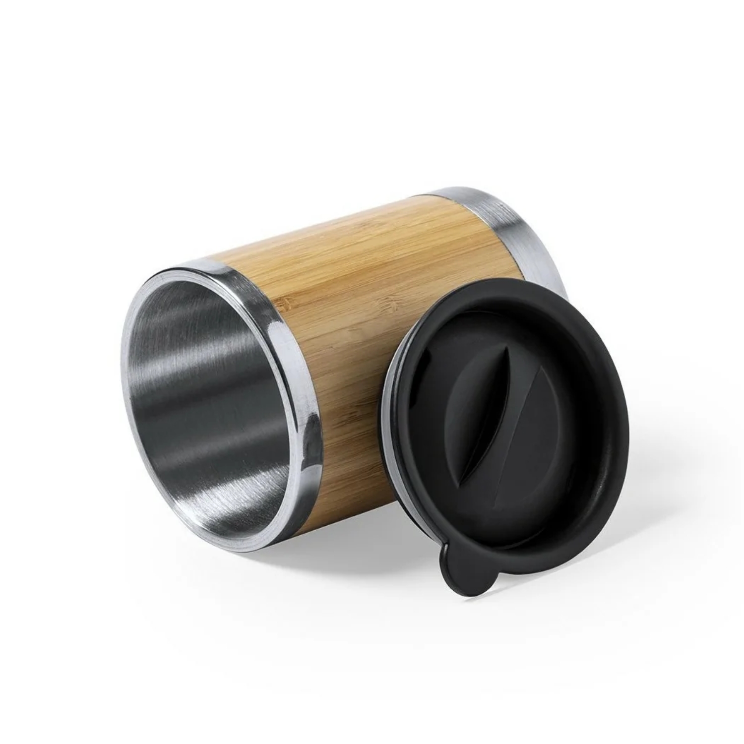 VASO MUG TAPA ACERO BAMBÚ LUBON 300 ML - 2