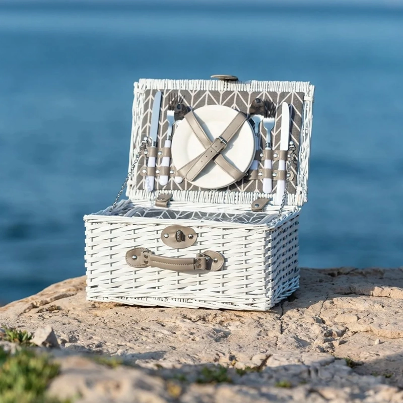 CESTA IMPORTCLICK COOLER MIMBRE ALUMINIO 39X26X19 CM PICNIC MIDLAND HOG.1271 - 4