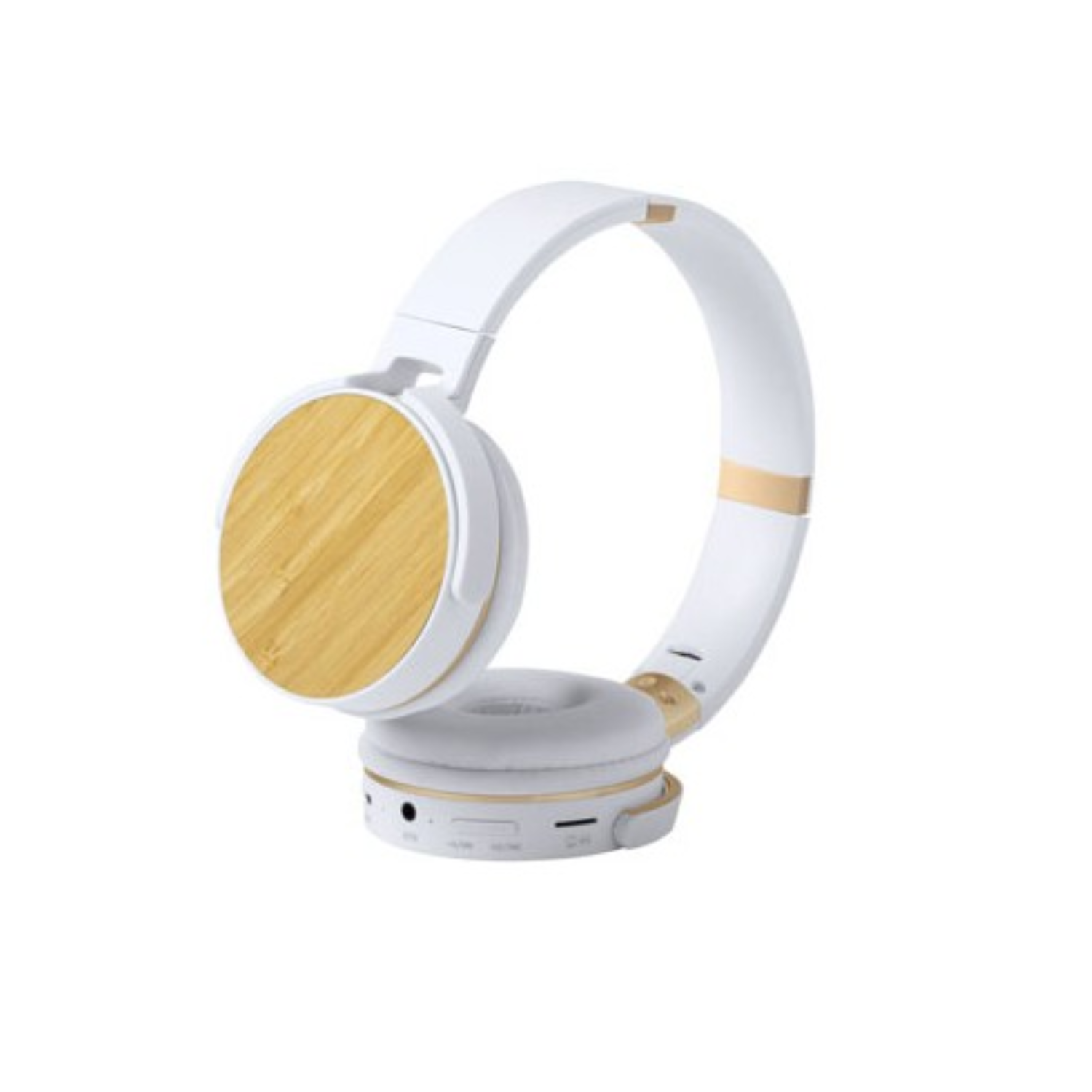AURICULARES BLUETOOTH TREIKO PLEGABLES BAMBÚ NATURAL BLANCO - 3