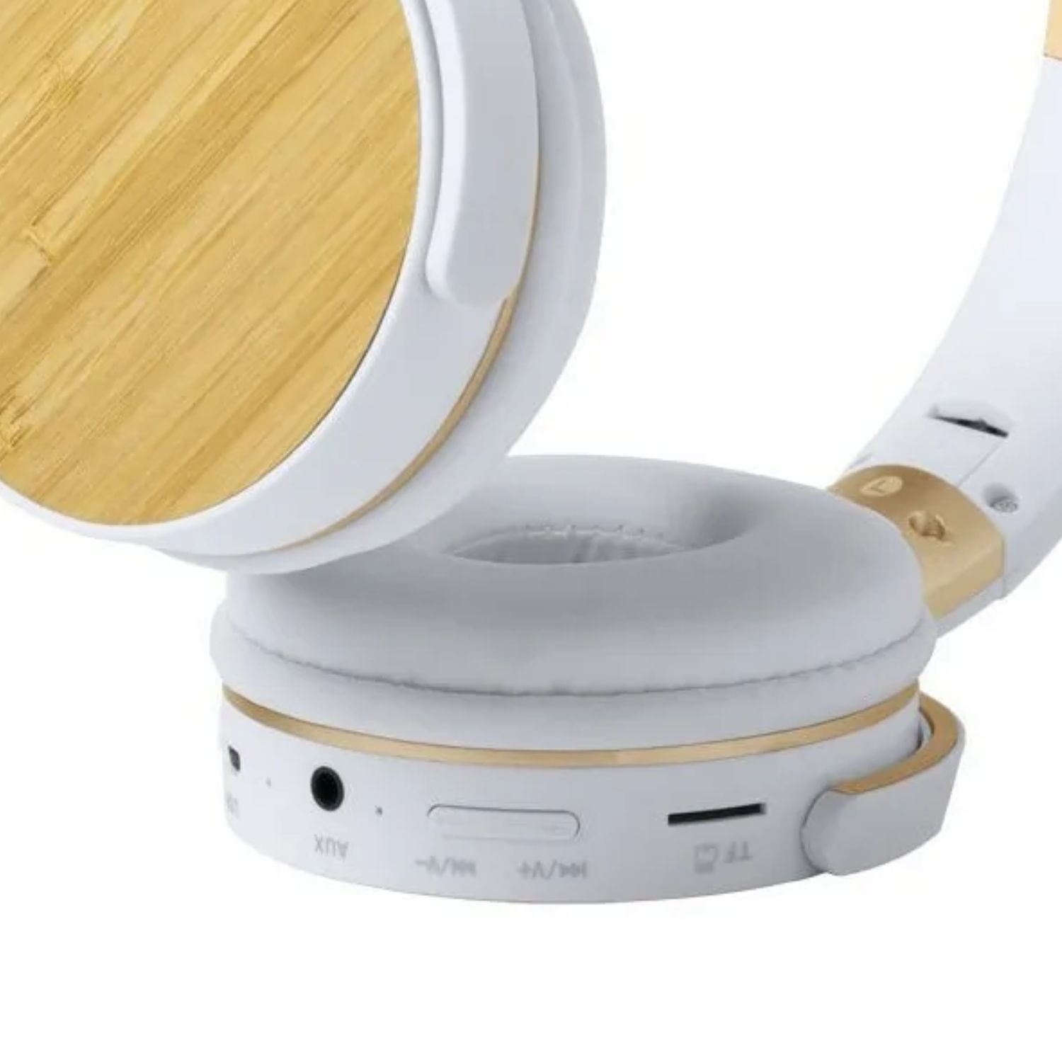 AURICULARES BLUETOOTH TREIKO PLEGABLES BAMBÚ NATURAL BLANCO - 4