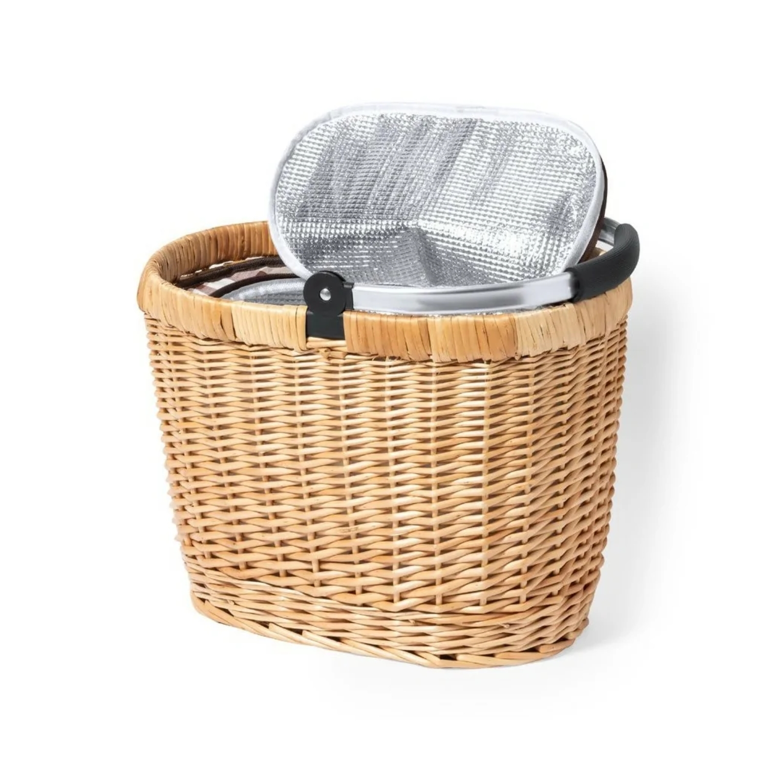 CESTA IMPORTCLICK COOLER MIMBRE ALUMINIO 41X31X27 CM HALBAX HOG.1269 - 2