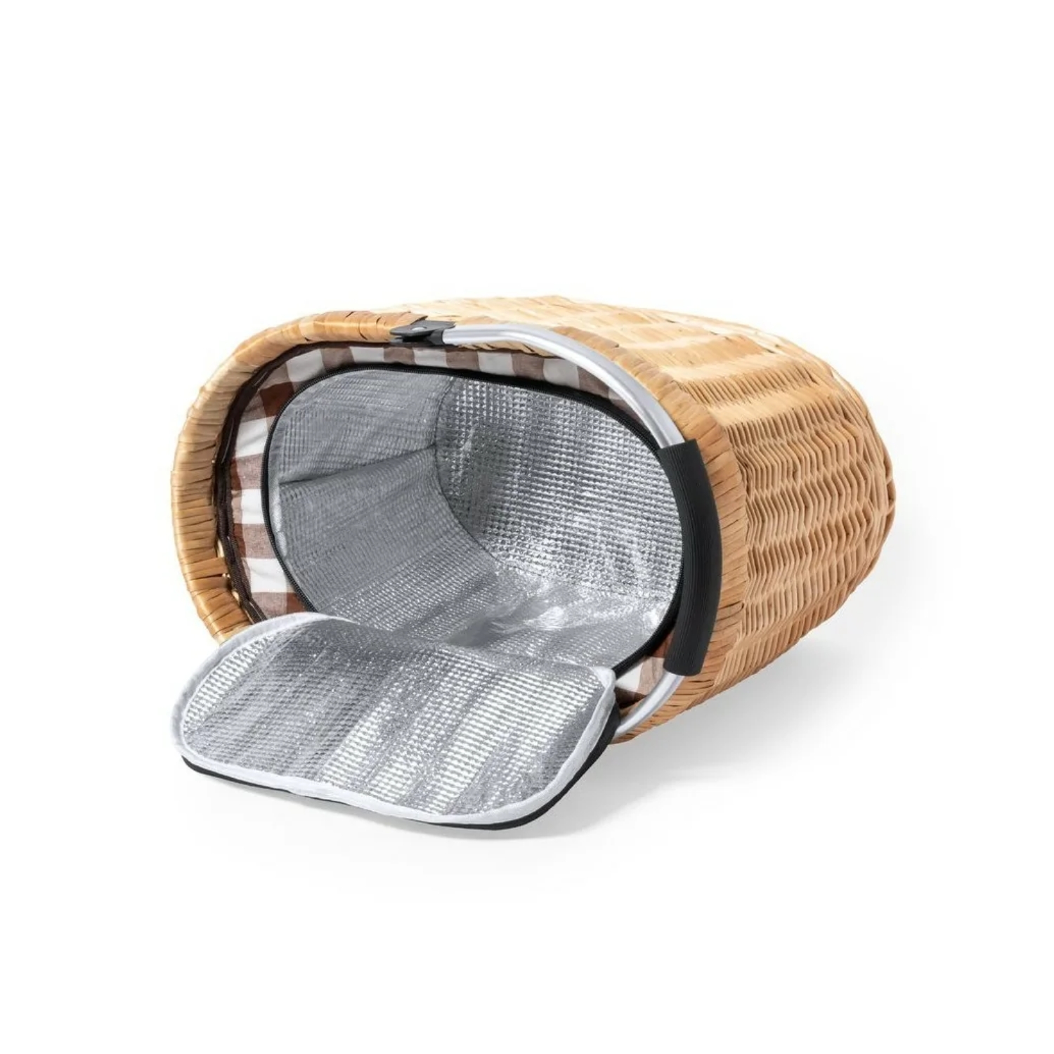 CESTA IMPORTCLICK COOLER MIMBRE ALUMINIO 41X31X27 CM HALBAX HOG.1269 - 3