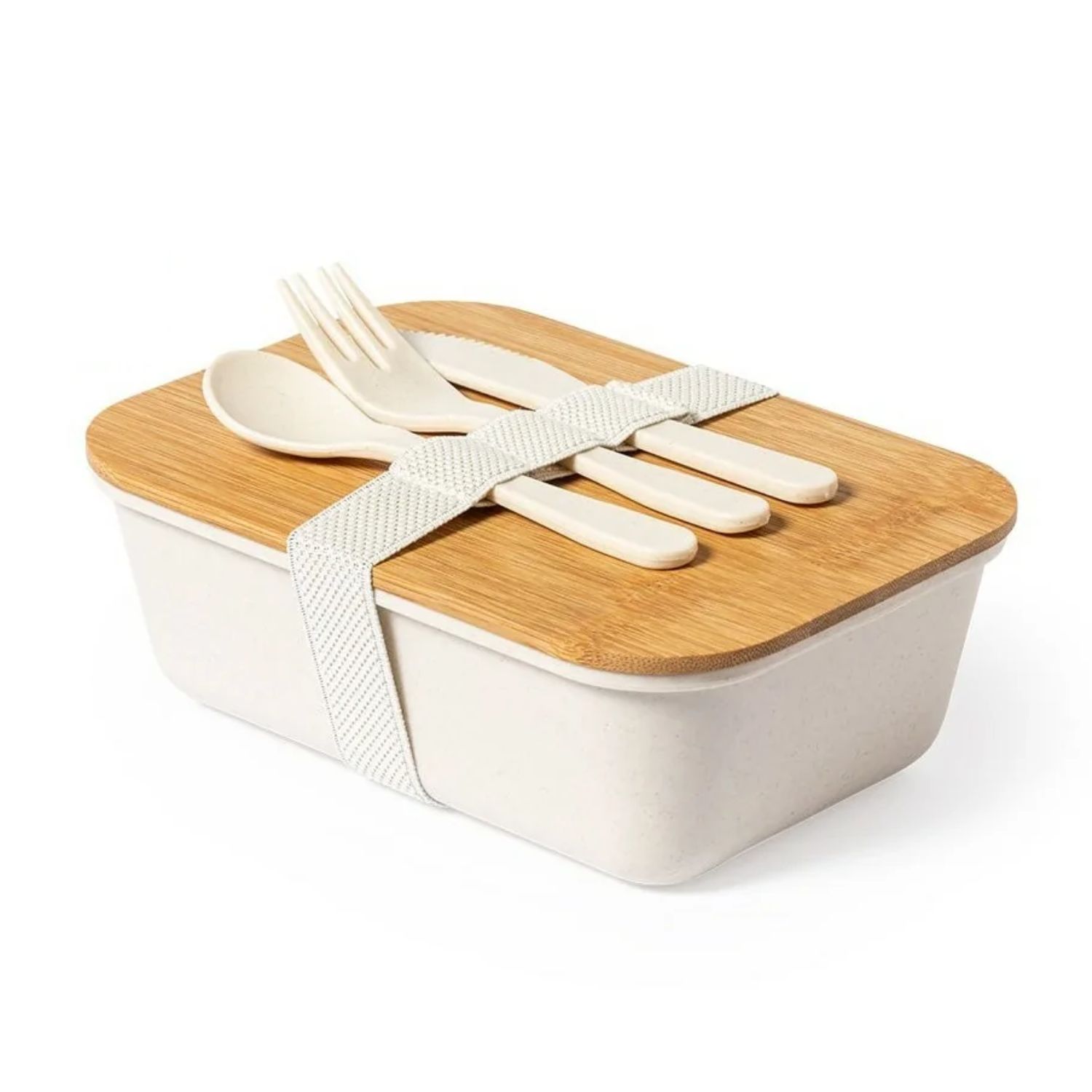 SET BOLSO COOLER TUPPER HERMÉTICO CUBIERTOS PP BAMBÚ PARUM 1000 ML - 3