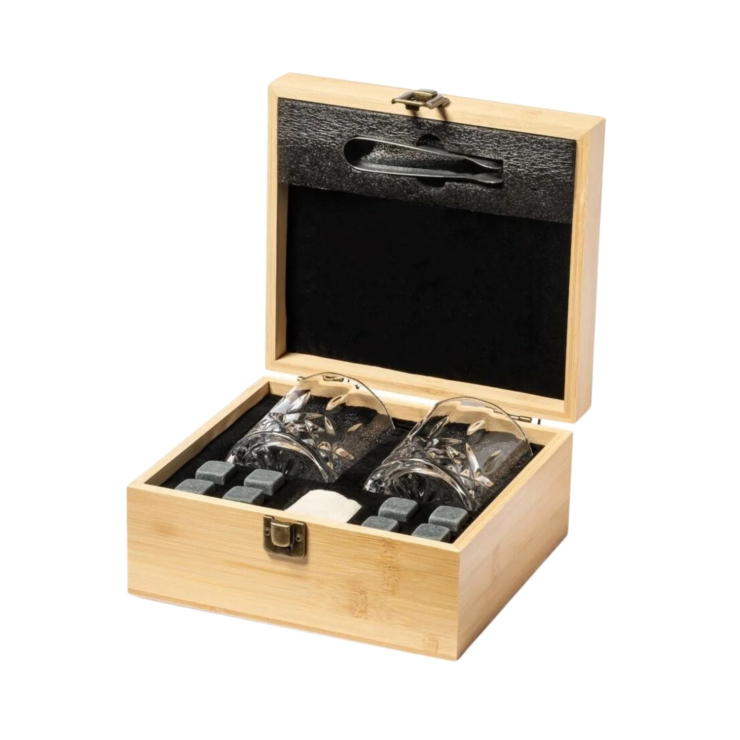 SET WHISKY UTENSILIOS VASOS BAMBÚ STEGER - 1