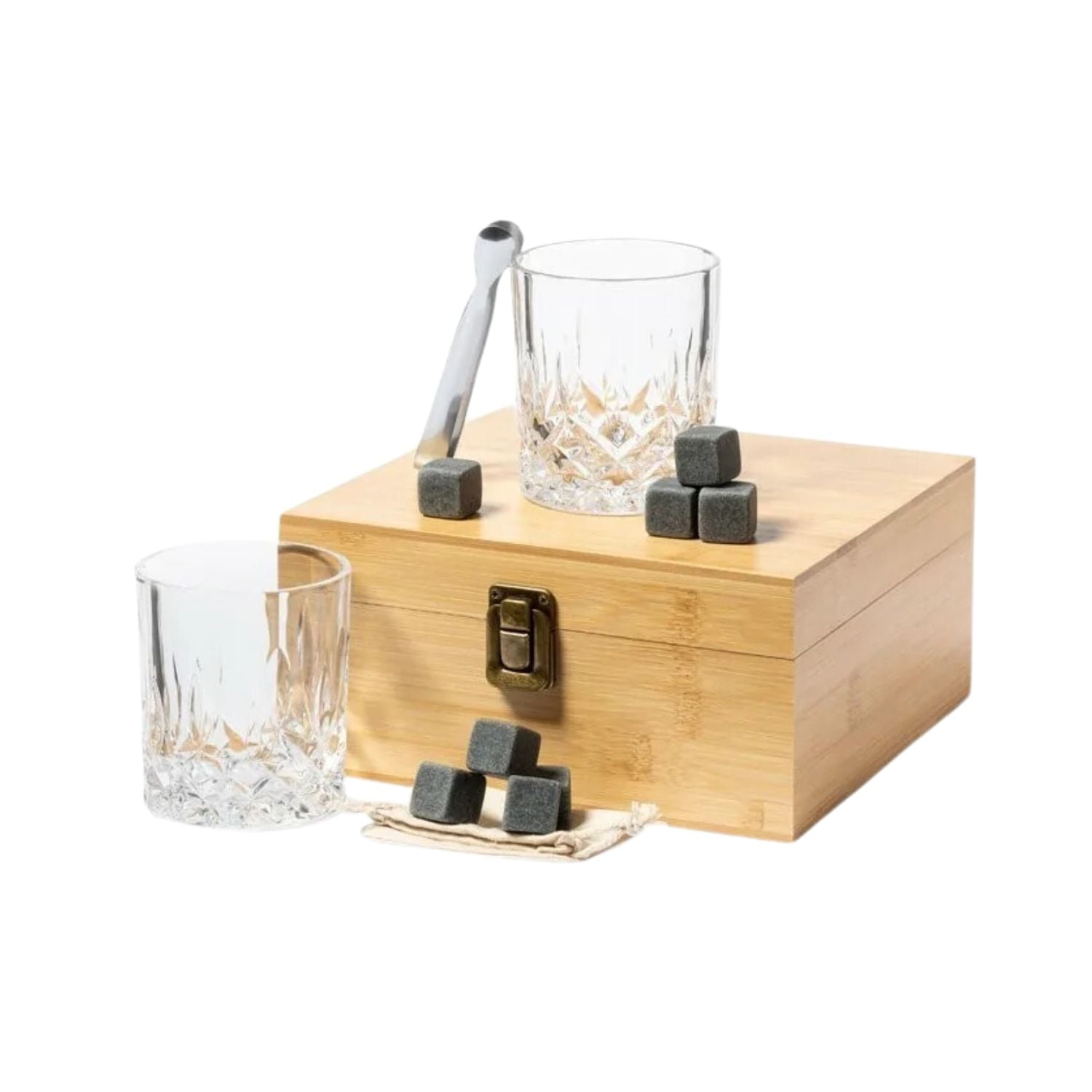 SET WHISKY UTENSILIOS VASOS BAMBÚ STEGER - 2