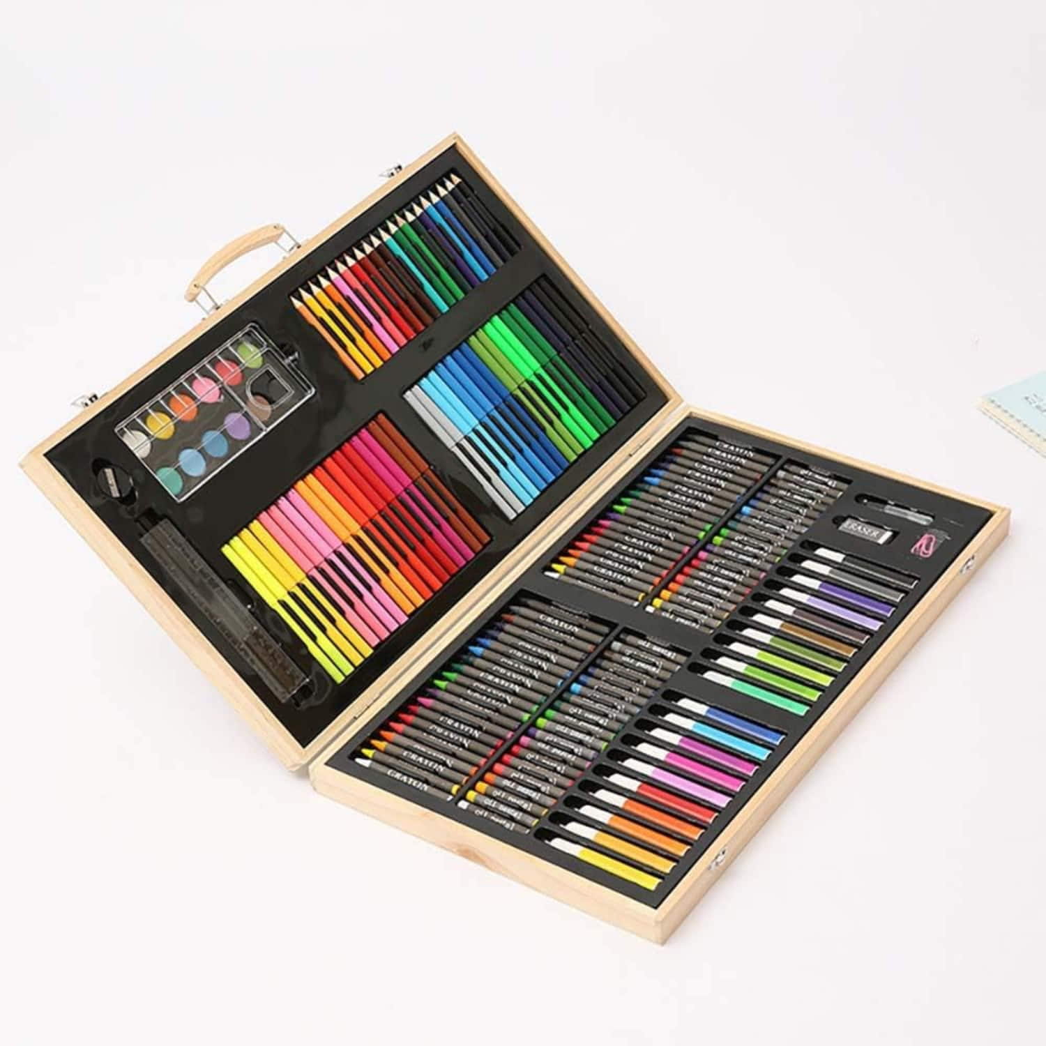 SET IMPORTCLICK ARTE MALETA MADERA 180 PIEZAS - 2