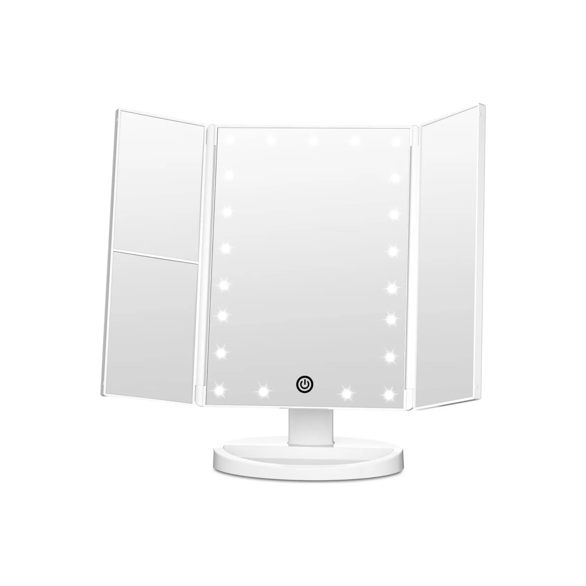 ESPEJO IMPORTCLICK SAL.103 MAQUILLAJE 22 LUCES LED AUMENTO GIRATORIO - 1