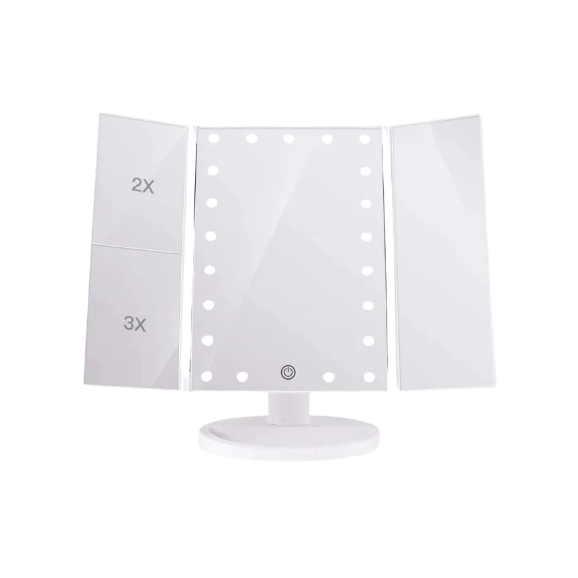 ESPEJO IMPORTCLICK SAL.103 MAQUILLAJE 22 LUCES LED AUMENTO GIRATORIO - 3