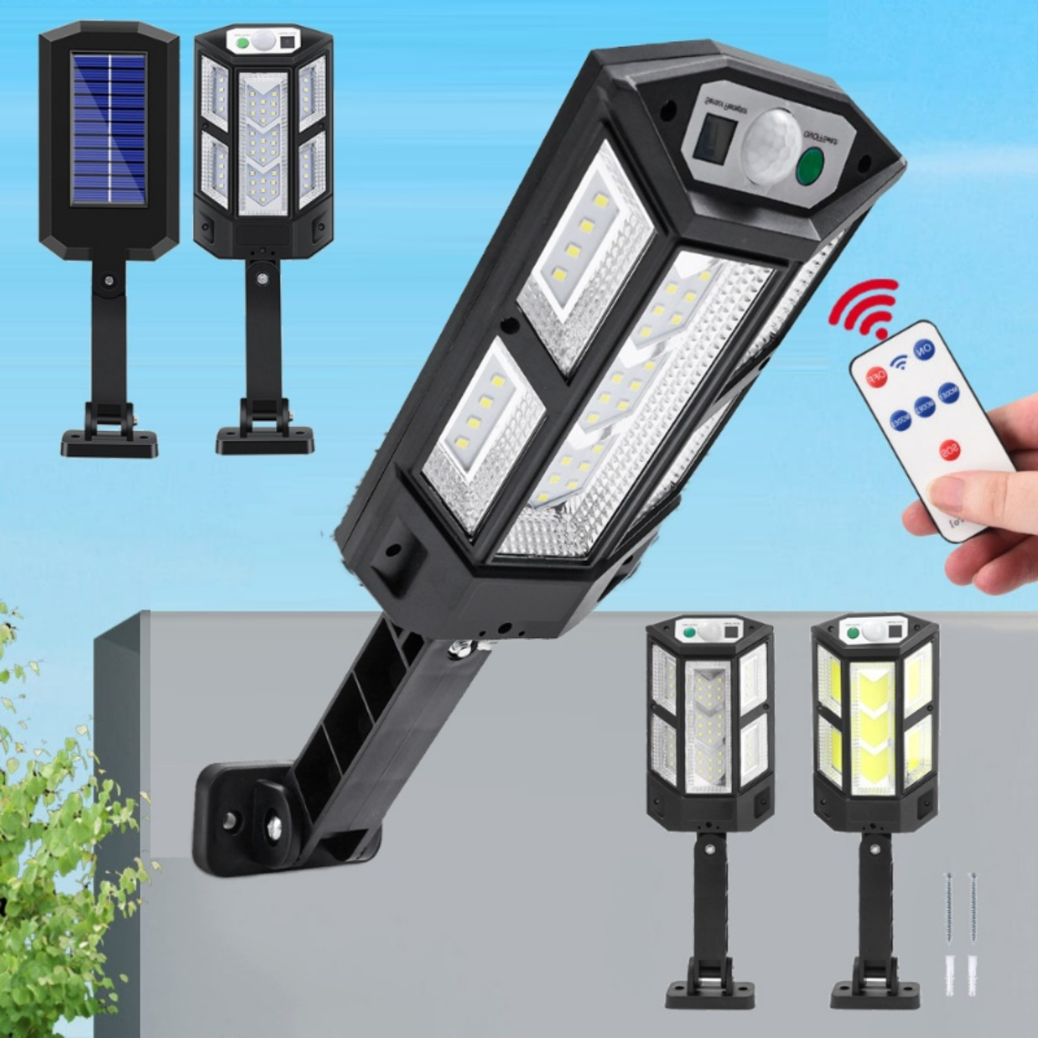 FOCO SOLAR BRAZO MODELO PP-890C 17 LED COB CONTROL - 5
