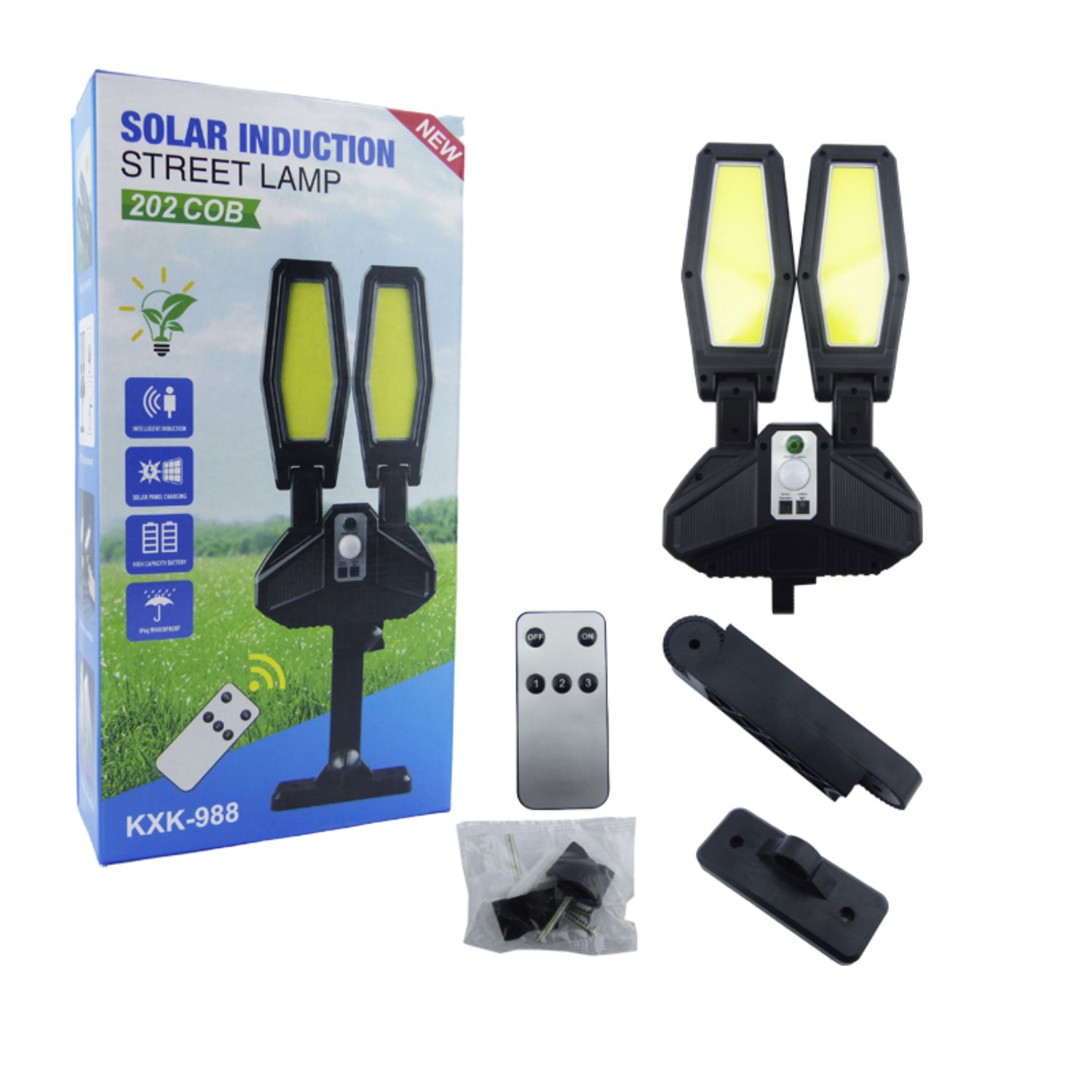 FOCO SOLAR BRAZO DOBLE 202 LED COB CONTROL - 4