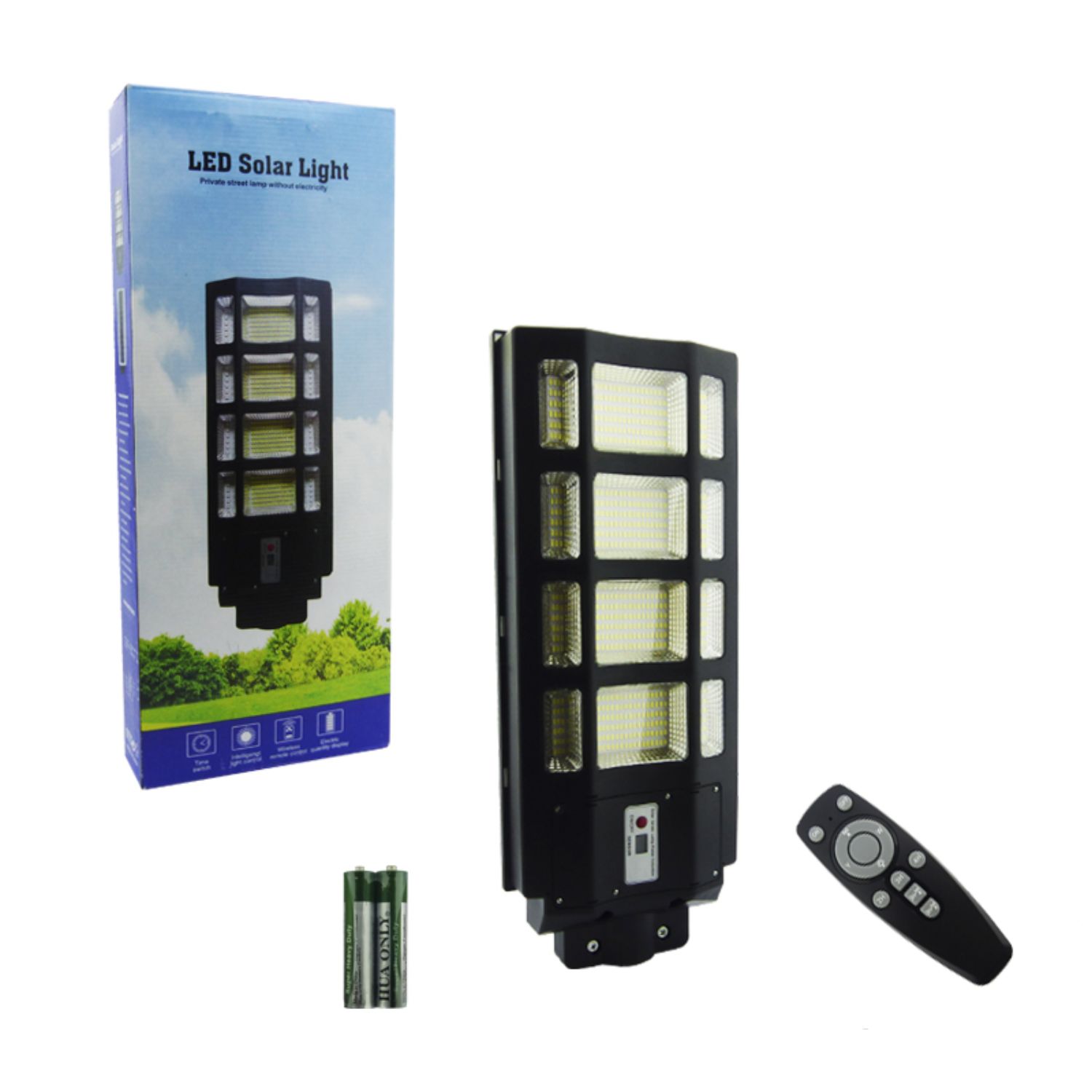 FOCO POSTE SOLAR 400 WATT 12 PLACAS 528 LED CONTROL - 5