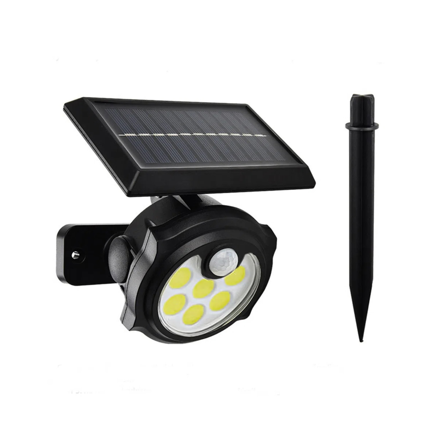 FOCO LAMPARA ESTACA PANEL SOLAR SENSOR MOVIMIENTO 42COB