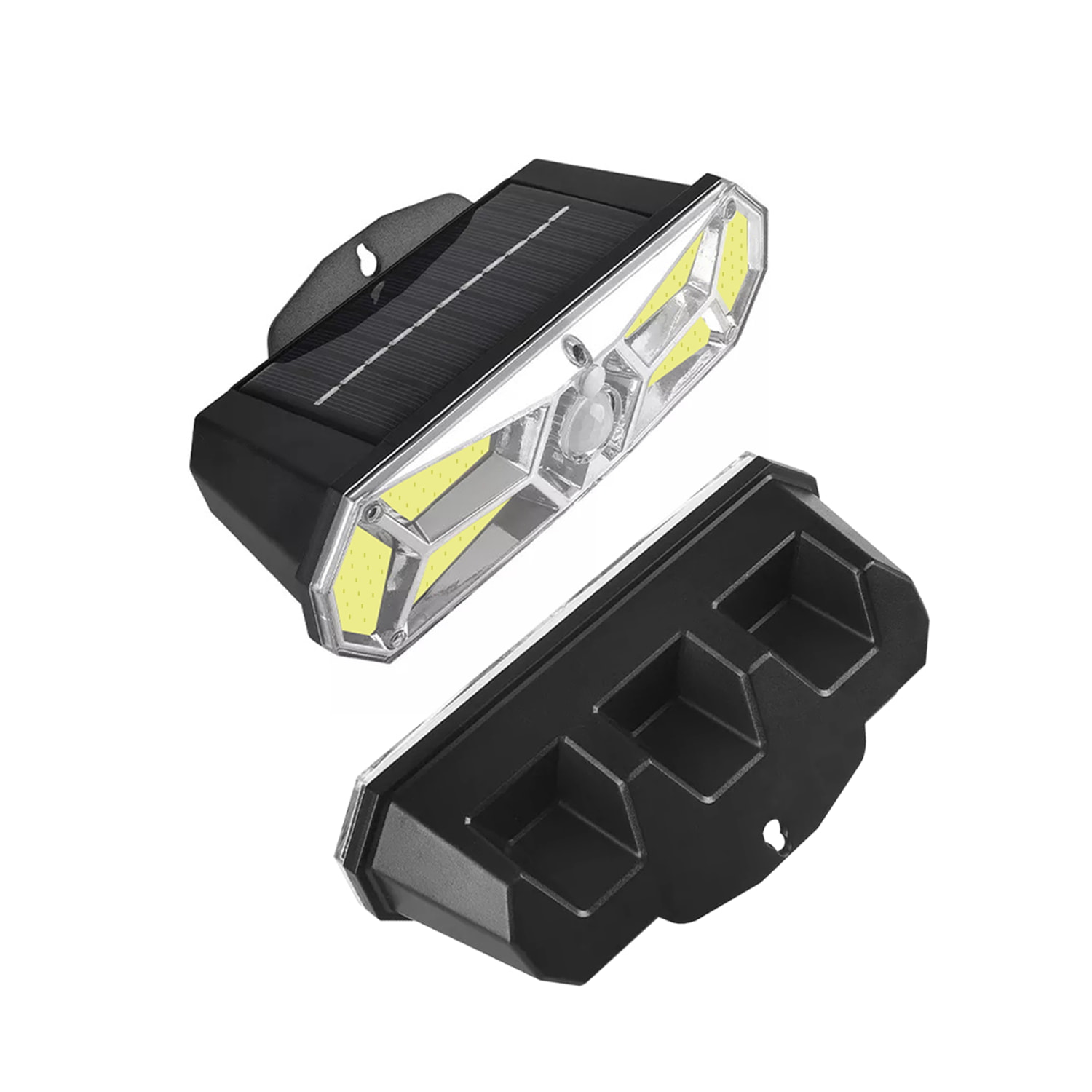 FOCO LÁMPARA SOLAR LED PARED EXTERIOR PANEL SOLAR SENSOR MOVIMIENTO 126LED IP65 5 WATT - 3