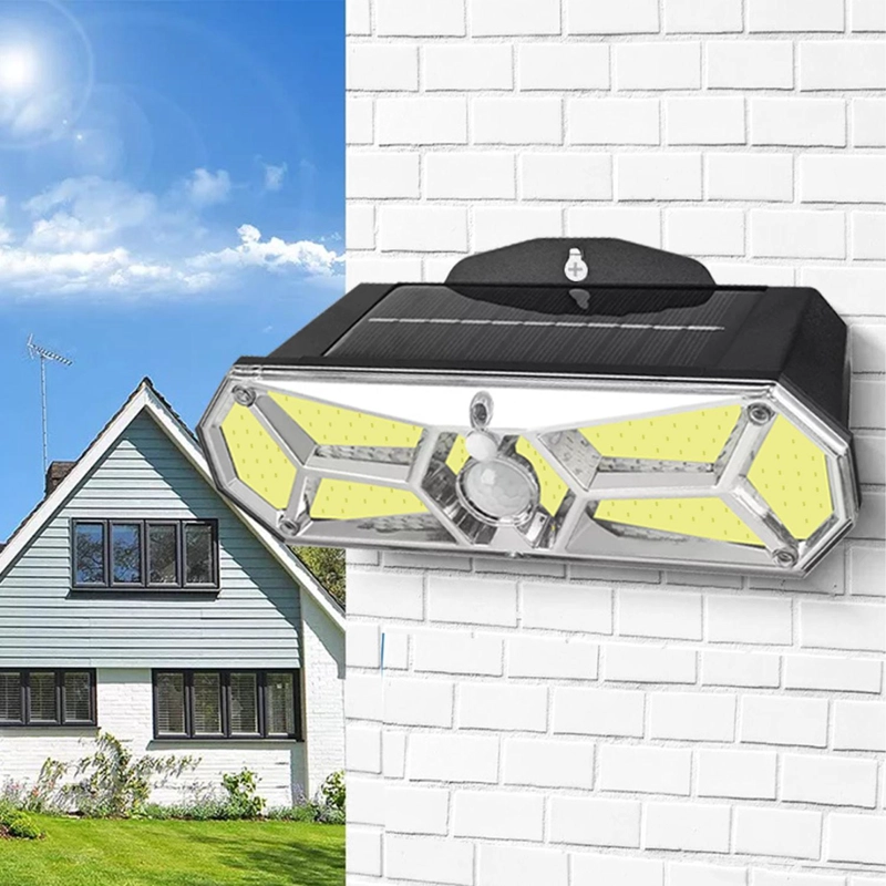 FOCO IMPORTCLICK SOLAR LED PARED EXTERIOR PANEL SOLAR SENSOR MOVIMIENTO 126LED IP65 5 WATT HOG.771 - 5