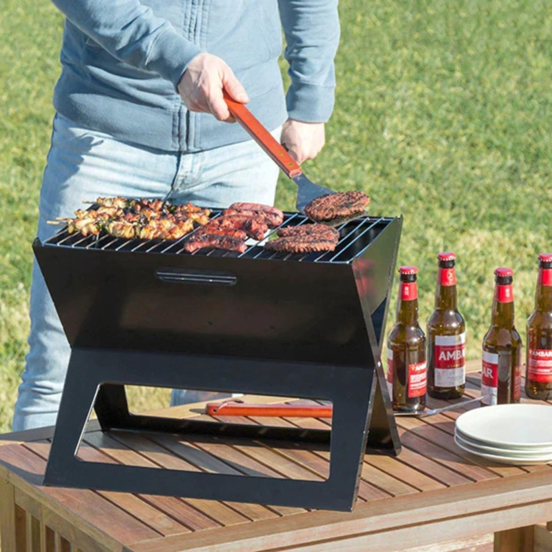 PARRILLA PLEGABLE PORTATIL METAL 44X36X28 CM - 6