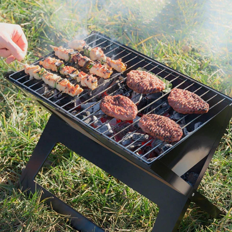 PARRILLA PLEGABLE PORTATIL METAL 44X36X28 CM - 7