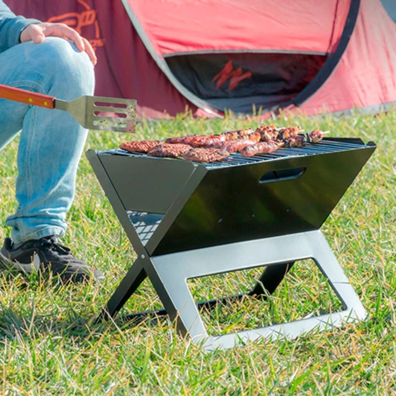 PARRILLA PLEGABLE PORTATIL METAL 44X36X28 CM - 8