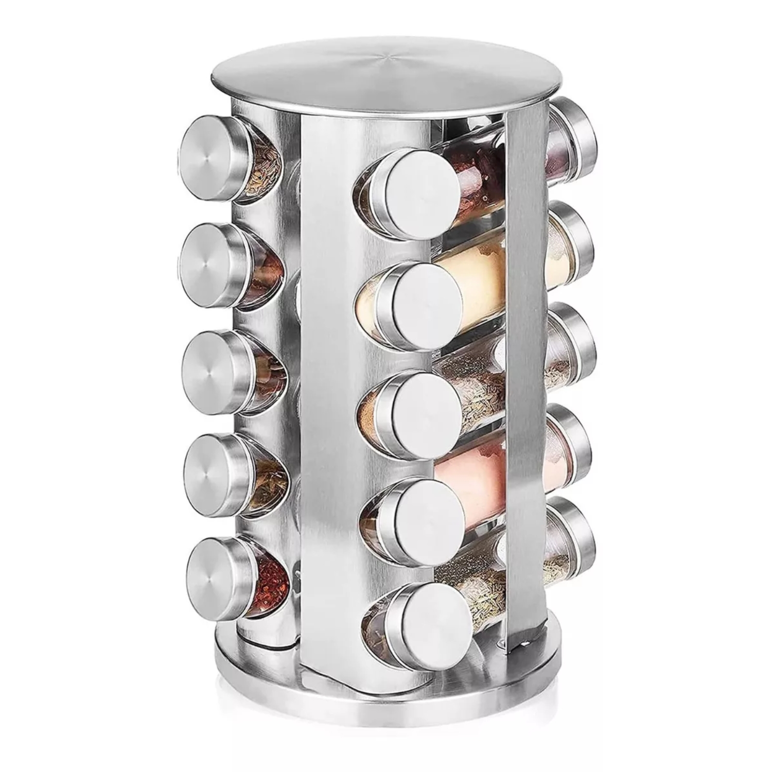 SET ESPECIEROS IMPORTCLICK HOG.1110 ALIÑOS GIRATORIO 20 FRASCOS COCINA ACERO - 1