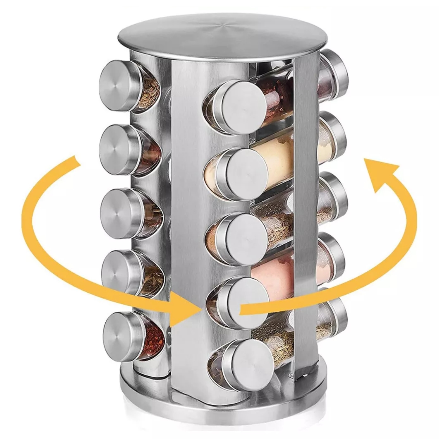 SET ESPECIEROS IMPORTCLICK HOG.1110 ALIÑOS GIRATORIO 20 FRASCOS COCINA ACERO - 2