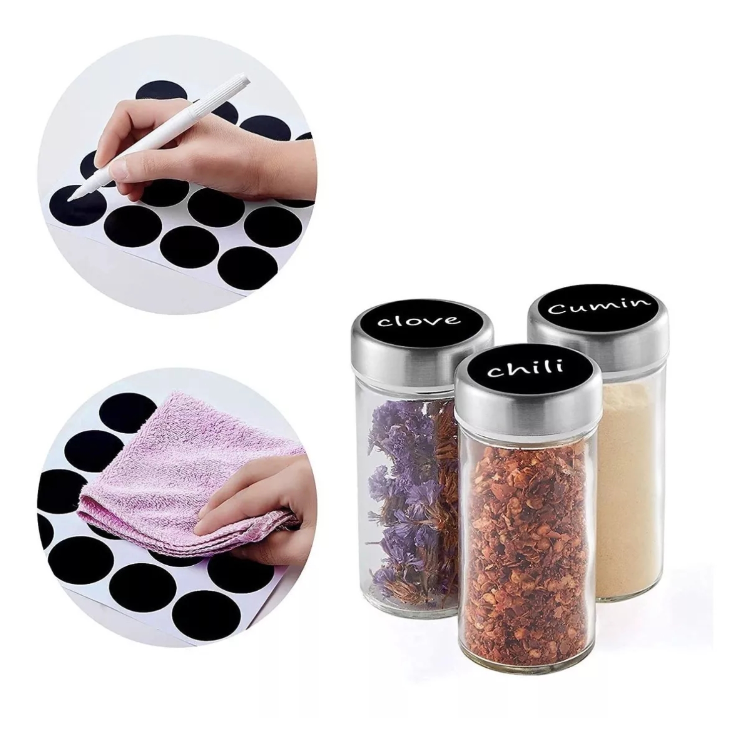 SET ESPECIEROS IMPORTCLICK HOG.1110 ALIÑOS GIRATORIO 20 FRASCOS COCINA ACERO - 4